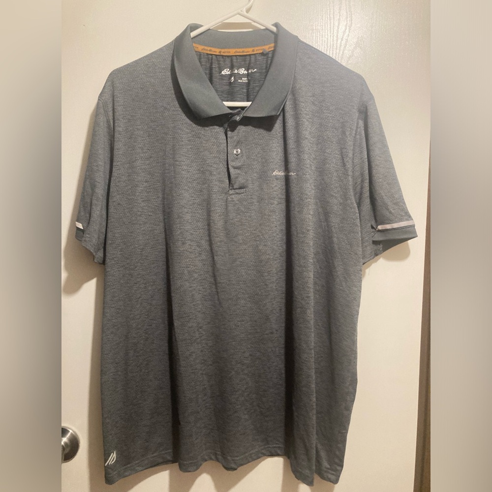 Eddie Bauer Gray freedry Polo Shirt